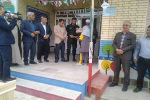نواخته شدن زنگ سلامت در مدرسه شاهد سردار شهید احمد خادمی
