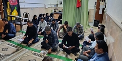 برگزاری مراسم پرفیض زیارت عاشورا در مرکز بهداشت ارسنجان به مناسبت فرا رسیدن ایام محرم‌الحرام